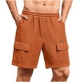 thumbnail image 1 of Mifsaly Ribbed Cargo Shorts for Men Elastic Waist Summer Shorts Going Out Everyday Casual Work Short Pants with Multi Pockets S, 1 of 6