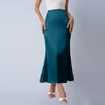 thumbnail image 1 of Mifsaly Satin Midi Pencil Skirt Women Slim Fit High Waist Flared Hem Silk Skirts Elegant Business Casual Office Work Party Fashion Clothes 2026 XXL, 1 of 7