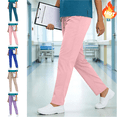 thumbnail image 1 of Mifsaly Scrub Pants for Women High Waisted Straight Leg Scrub Pant Elastic Waist Drawstring Work Trousers Doctors Nurse Medical Versatile Workwear with Pockets XXL, 1 of 9