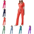 thumbnail image 1 of Mifsaly Scrubs for Women Set V Neck Loose Tunic Tops & Drawstring Elastic Waist Cargo Pants with 5 Pockets Soild Color Doctors Nursing Scrub Matching Outfits 2026 Stretchy Nurse Uniform L, 1 of 2