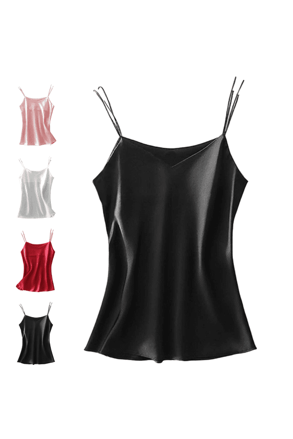 Silk Camisole Tops for Women Spaghetti Straps Satin Tank Top Plus Size Sleeveless Summer Blouses Slim Fit Casual Soft Sleepwear 2026