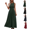thumbnail image 1 of Mifsaly Sleeveless Dress for Women Maxi Tie Waist Elegant Flowy Summer Sundresses Comfy Daily Wear Chic Beach Vacation Dresses 2026 XL, 1 of 5