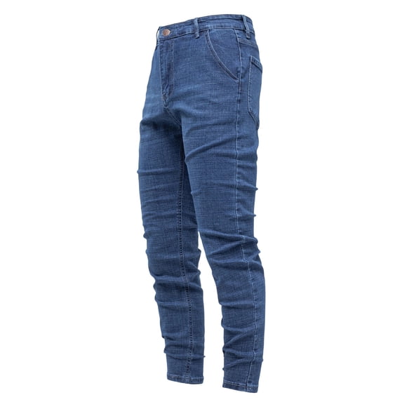 Mifsaly Slim Fit Jeans for Men Stretch Denim Pants Soft Comfortable Fashionable Washed Tapered Leg Trousers with Pockets 40