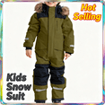 thumbnail image 1 of Mifsaly Snow Suit for Kids Girls Boys Thicken Warm Snowsuit Waterproof Windproof Thermal Ski Suits Winter Outdoor Overalls Snowboard 2025 Cold Weather Unisex Outdoor Outerwear, 1 of 7