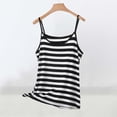 thumbnail image 1 of Mifsaly Striped Camisole Tops Women Scoop Neck Sleeveless Summer Top Adjustable Spaghetti Slim Fit Basic Cami Casual Soft Breathable Vest XXXXXL, 1 of 5