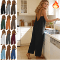 thumbnail image 1 of Mifsaly Summer Jumpsuits for Women Wide Leg Backless Linen Jumpsuit Lightweight Flowy Vacation Overalls with Pockets S, 1 of 6