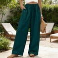 thumbnail image 1 of Mifsaly Summer Linen Pants Women Wide Leg High Waisted Pant Drawstring Lightweight Flowy Beach Vacation Casual Loose Trousers 2026 S, 1 of 9