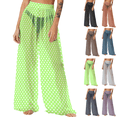 thumbnail image 1 of Mifsaly Swimsuit Cover Up Pants Women Beach Sheer Mesh Pant Polka-Dot Lightweight Flowy See-Through Bikini Bottoms Swimming Trouser Loose Summer Vacation Clothing M, 1 of 8
