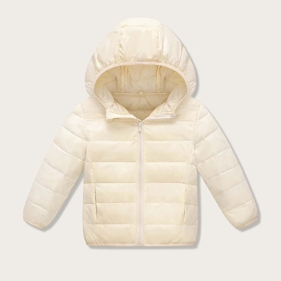 Mifsaly Toddler Boys Girls Puffer Jacket Lightweight Hooded Warm Winter Coats Windproof Full Zip Fall Winter Outerwear with Pockets