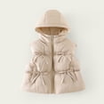 thumbnail image 1 of Mifsaly Toddler Girls Hooded Puffer Vest Warm Sleeveless Winter Jacket Sweet Bowknot Full Zip Windproof Outerwear for Fall Casual Playwear, 1 of 9