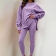 thumbnail image 1 of Mifsaly Track Suits 2 Piece Set for Women Loose Crewneck Sweatshirts and Base Leggings Fall Winter Daily Athletic Running Lounge Matching Outfits, 1 of 7