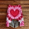 thumbnail image 1 of Mifsaly Valentine Sweatshirts for Women Cotton Bright Heart Print Pullover Tops Sweaters Festival Girlfriend Gifts Crewneck Long Sleeve Sweatshirt Festival Funny Party Outfits S, 1 of 5