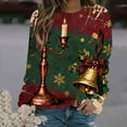 thumbnail image 1 of Mifsaly Vintage Christmas Sweatshirt Women Loose Xmas Graphic Pullover Tops Festival Movies Watching Shirt Crewneck Long Sleeve Classic T-Shirts 2025 Holiday Outfits, 1 of 3