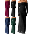 thumbnail image 1 of Mifsaly Wedding Guest Dresses for Women Off Shoulder Sequin Dress Bodycon Maxi Evening Gowns Flowy Cocktail Party Fashion Outfits 2026 M, 1 of 8