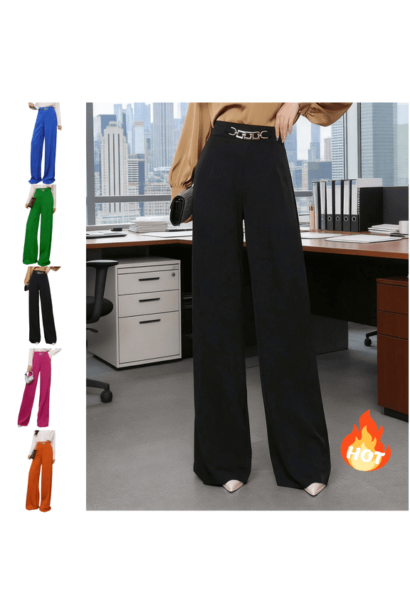 Wide Leg Dress Pants for Women Business Casual High Waisted Pant Work Office Elegant formal Trousers