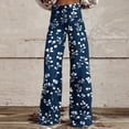thumbnail image 1 of Mifsaly Wide Leg Pants Women Women's High Waisted Wide Leg Pants Floral Print Pattern Flowy Relaxed Trousers Comfortable Lightweight Fabric Boho Style Vacation Beach Casual Daily Wear Trendy XXXXXL, 1 of 6