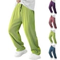thumbnail image 1 of Mifsaly Wide Leg Sweatpants Men Ribbed High Waist Work Pants Drawstring Breathable Baggy Pant with Pockets Sport Casual Spring Summer Outfits 2026 XL, 1 of 9