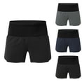 thumbnail image 1 of Mifsaly Women Men Workout Shorts 2 In1 Athletic Shorts Compression Seamless Gym Outdoor Running Training Unisex Short Pants with Pockets L, 1 of 6