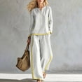 Mifsaly Womens 2 Piece Lounge Set Button Down Blouses and Wide Leg ...