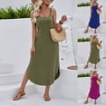 thumbnail image 1 of Mifsaly Womens Boho Maxi Dresses Spaghetti Strap Sleeveless Flowy Summer Sundresses Side Slit Lightweight Beach Vacation Dress XXL, 1 of 9