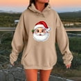 thumbnail image 1 of Mifsaly Womens Christmas Hoodie 2025 Oversized Christmas Santa Hooded Sweatshirt Loose Long Sleeve Xmas Pullover Tops Drop Shoulder Casual Winter Outerwear with Pocket Funny Gifts Festival Party, 1 of 4