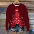 thumbnail image 1 of Mifsaly Womens Christmas Sweatshirt Oversized Christmas Tree Long Sleeve Pullover Tops Crewneck Merry and Bright Loose Shirts Festival Party Funny Blouse 2025 Holiday, 1 of 4