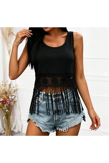 Shop Fringe Tank Tops in Diverse Styles and Colors at Walmart