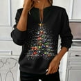 thumbnail image 1 of Mifsaly Womens Half Zip up Sweatshirt Christmas 2025 Xmas Tree Print Quarter Zipper Sweatshirts Loose Fit Long Sleeve Pullover Tops Sweater Holiday Party Festival Loungewear, 1 of 5