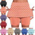 thumbnail image 1 of Mifsaly Womens Golf Skirt Polka Dot High Waisted Workout Athletic Skirts with Inner Tummy Control Stretchy Soft Tennis Skorts Watermelon Red,S, 1 of 5