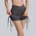 thumbnail image 1 of Mifsaly Womens High Waisted Ruched Skirt Shorts Drawstring Side Tie Skort Athletic Workout Running Tennis Golf Skirts Versatile Comfortable Summer Casual Mini Bottoms S, 1 of 5