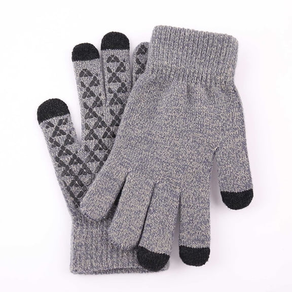 Mifsaly Womens Mens Winter Work Gloves Thicken Warm Knit Gloves Adults Upgraded Touch Screen Thermal Bike Gloves Typing Outdoor Running