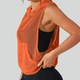 thumbnail image 1 of Mifsaly Womens Mesh Workout Tank Tops Sleeveless Hooded Gym Shirts Deep Side Open Athletic Tops Lightweight Breathable Outdoor Running Cover Up M, 1 of 8