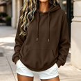 thumbnail image 1 of Mifsaly Womens Oversized Hoodies Long Sleeve Cozy Pullover Tops with Pocket Fashion Loose Fit Comfortable Warm Causal Sweatshirts, 1 of 8