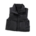 thumbnail image 1 of Mifsaly Womens Puffer Vest Stand Collar Sleeveless Quilted Jacket Lightweight Warm Casual Winter Outerwear with Pockets for Travel Daily Black,S, 1 of 4