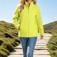 thumbnail image 1 of Mifsaly Womens Softshell Jacket Full Zip Stand Collar Windbreaker Long Sleeve Casual Outdoor Coat with Zipper Pockets Yellow,XXL, 1 of 9