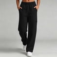 thumbnail image 1 of Mifsaly Womens Straight Leg Sweatpants High Waisted Lounge Pants with Pockets Casual Warm Comfortable Outwork Athletic Outfits, 1 of 8