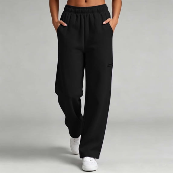 Mifsaly Womens Straight Leg Sweatpants High Waisted Lounge Pants with Pockets Casual Warm Comfortable Outwork Athletic Outfits
