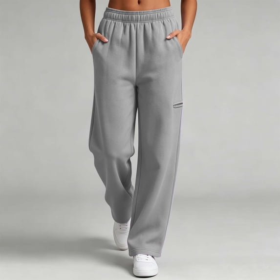 Mifsaly Womens Straight Leg Sweatpants High Waisted Lounge Pants with Pockets Casual Warm Comfortable Outwork Athletic Outfits