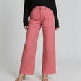 thumbnail image 1 of Mifsaly Womens Striped Pants High Waisted Wide Leg Trousers Loose Fit Flattering Everyday Travel Work office Clothes with Pockets Pink,S, 1 of 6