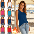 thumbnail image 1 of Mifsaly Womens Summer Tank Tops Backless Crewneck Sleeveless T Shirts Lightweight Loose Fit Flattering Vacation Beach Undershirts Navy,XS, 1 of 8