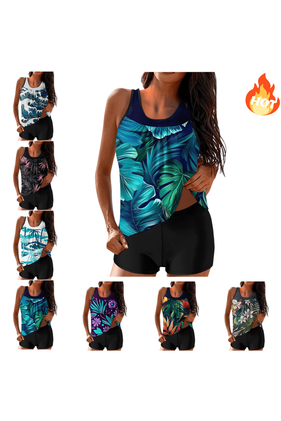 Womens Tankini Bathing Suits 2 Piece Lightweight Cozy Bikini Set Loose Casual Athletic Swimsuits Summer Vacation Surfing Beach Swimswear Underwear & Bottoms Matching Outfits