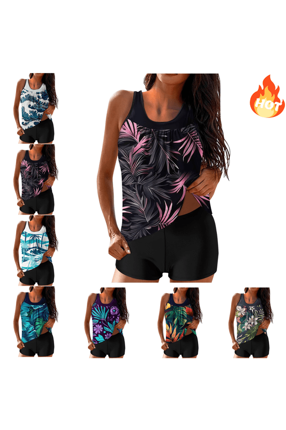 Womens Tankini Bathing Suits 2 Piece Lightweight Cozy Bikini Set Loose Casual Athletic Swimsuits Summer Vacation Surfing Beach Swimswear Underwear & Bottoms Matching Outfits