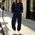 thumbnail image 1 of Mifsaly Womens Two Piece Sets Long Sleeve Crewneck Sweatshirts And Jogger Sweatpants with Pockets Fall Winter Trendy Daily Workout Casual Outfits, 1 of 8