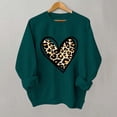 thumbnail image 1 of Mifsaly Womens Valentines Sweatshirt Long Sleeve Heart Leopard Print Sweatshirts Crewneck Oversized Pullover Tops Casual Home Party Holiday Spring Clothing, 1 of 5