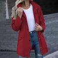 thumbnail image 1 of Mifsaly Womens Windbreaker Jacket Lightweight Windproof Hooded Full Zip Trench Coat Outdoor Hiking Camping Travel Outerwear with Adjustable Drawstring and Pockets Wine,S, 1 of 9
