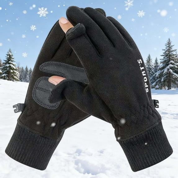 Mifsaly Womens Winter Motorcycle Gloves Thicken Warm Touch Screen Gloves Elastic Cuffs Outdoor Windproof Thermal Fleece Gloves Fit Cold Weather