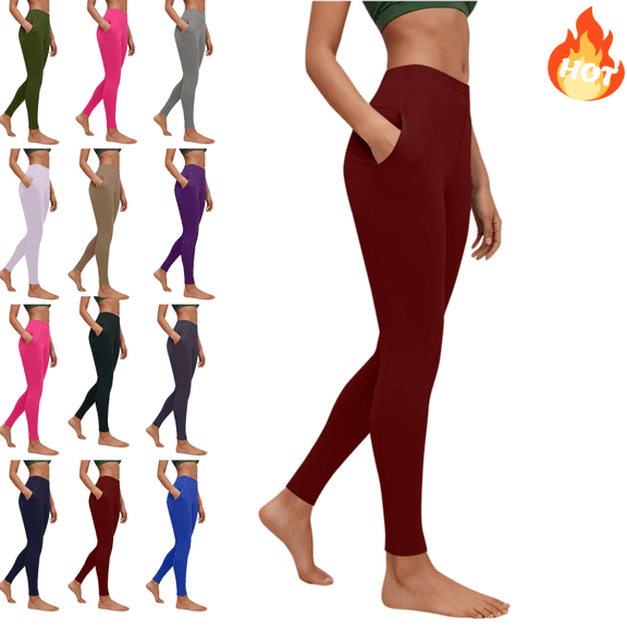 Mifsaly Womens Yoga Pants With Pockets High Waist Tummy Control Leggings 2026 Gym Workout Soft Stretchy Pant Running Outdoor Spring Summer Clothes XL
