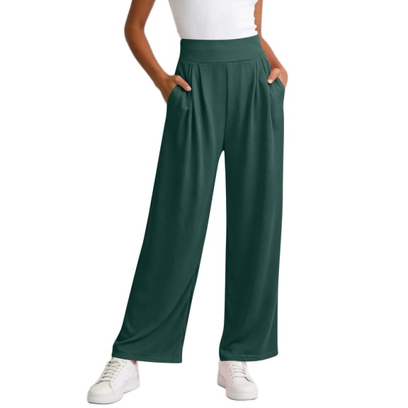 Mifsaly Workout Pants Women High Waist Wide Leg Yoga Pant Loose Fit Casual Trousers Breathable Everyday Baggy Sweatpants Casual Spring Summer Outfits with Pockets XXXL