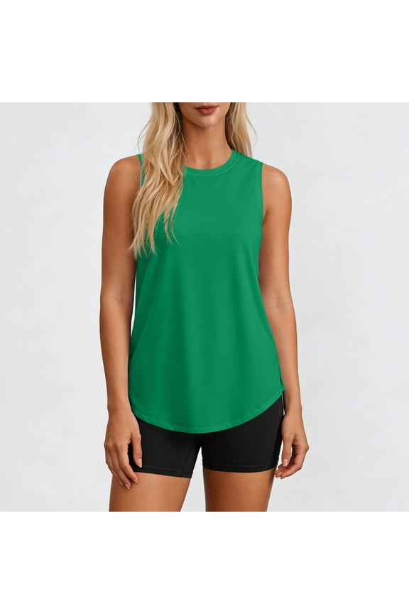 Workout Tank Top for Women Upf 50+ Sun Protection Quick-Dry Sleeveless Tops Athletic Running Exercise Gym Summer Muscle Tee XL
