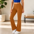 thumbnail image 1 of Mifsaly Yoga Pants for Women High Waisted Flare Leggings Soft Stretchy Workout Activewear with Pockets Orange,L, 1 of 8